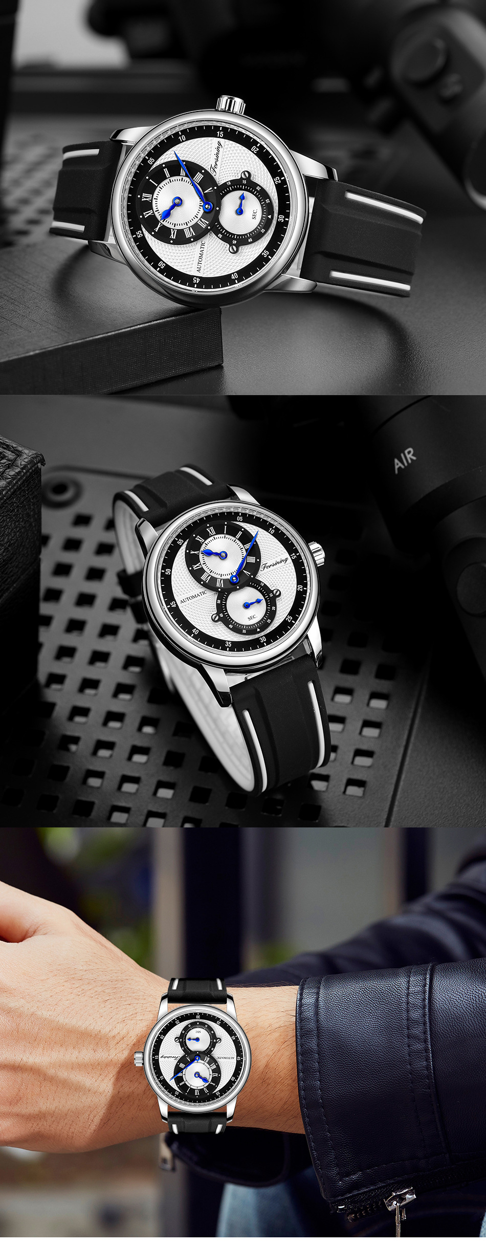 Automatic Mechanical Watch For Men And Women Round Design_voghion.com