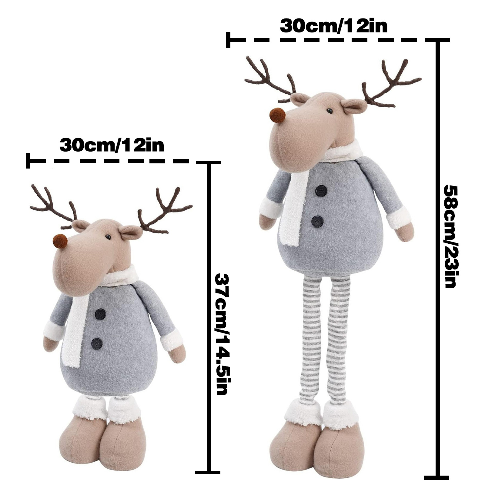 Transfronteriza nueva Navidad muñeca ciervo retráctil regalo de Navidad adornos de decoración de Navidad