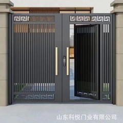 新中国式入戸別荘庭園自動知能盗難防止ドア農村自建住宅入戸アルミ芸ダブルドア