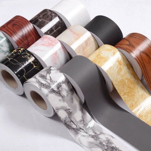 Skirting Tile Room Waistline Sticker Pvc Waistline Thickeneded Self-Adhesive Simulated Wood Grain Marble Self-Adhesive Wholesale