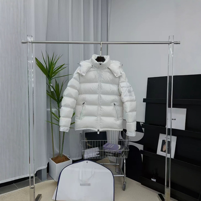 Cross-Border Foreign Trade Mongolian Mayan Couple Style Unisex Thickened White Duck down Glossy down Jacket Warm Coat