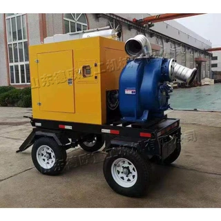 大流量防汛柴油移动泵车 小型地下车库排水泵 自走自吸式排污泵