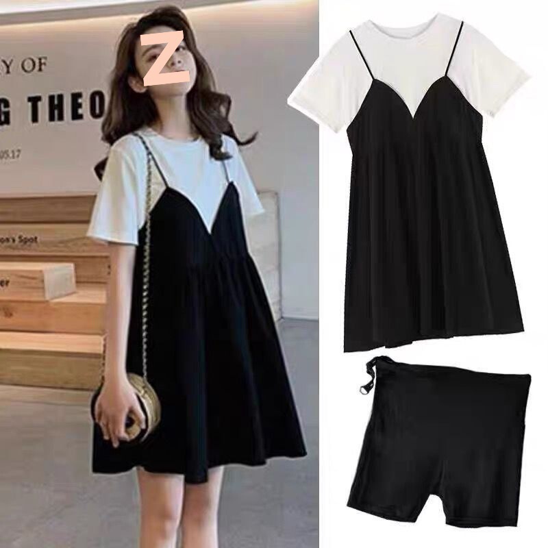 Internet Celebrity Maternity Summer Suit Fashion 2025 Summer New Skirt Summer Top European and American Style High-End Dress
