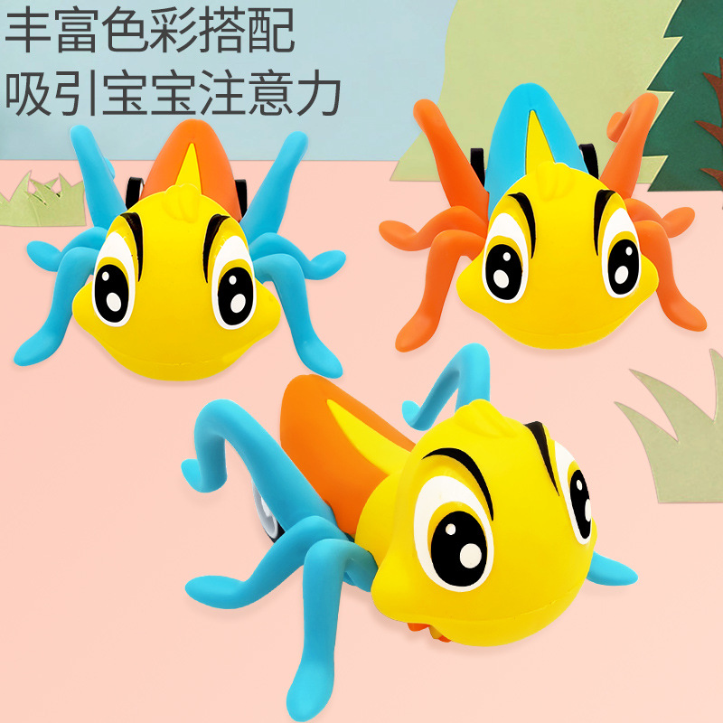 Dibujos animados insecto anime juguete saltamontes coche de retroceso creativo coche de juguete simulación plástico mini inercia infantil