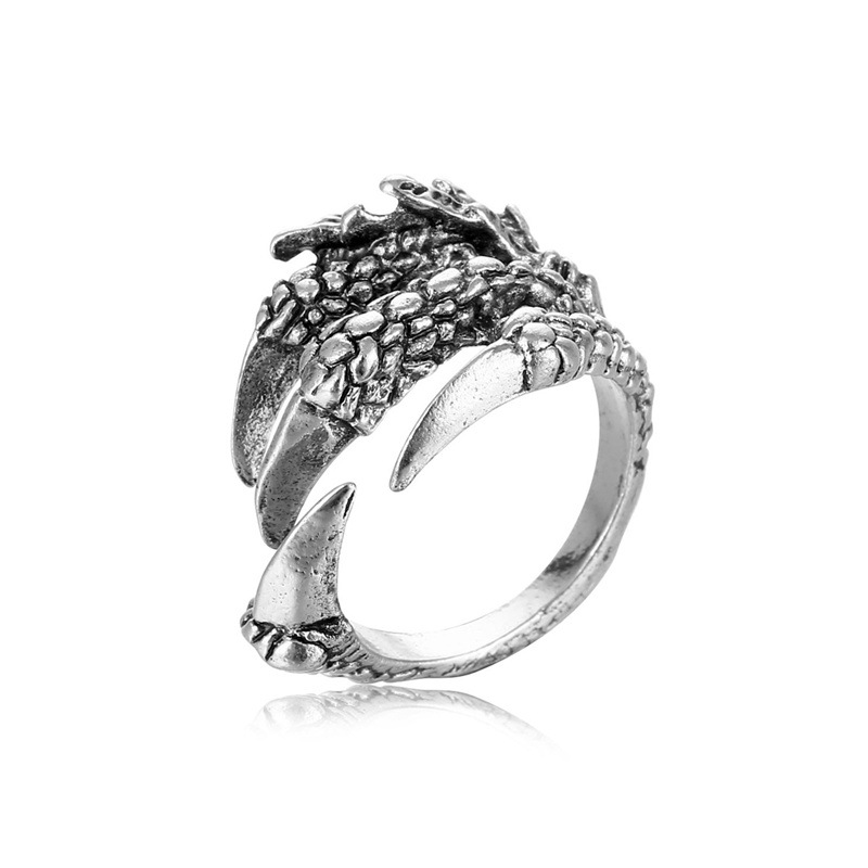 1 Piece Hip-hop Crown Snake Skull Alloy Plating Inlay Rhinestones Unisex Open Ring display picture 2