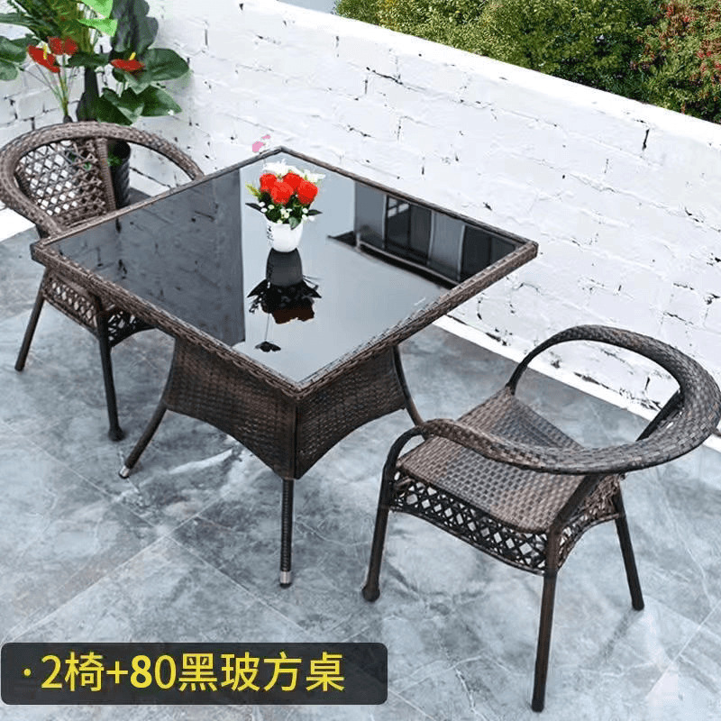 의자 2개 + 정사각형 테이블 80개