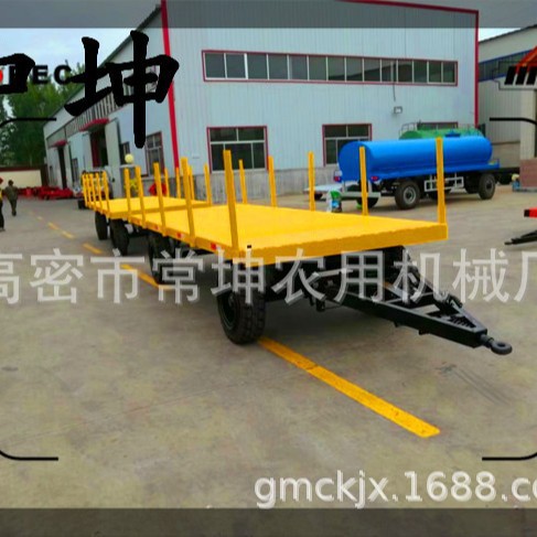 10吨平板拖车  厂家供应    实心胎平板拖车