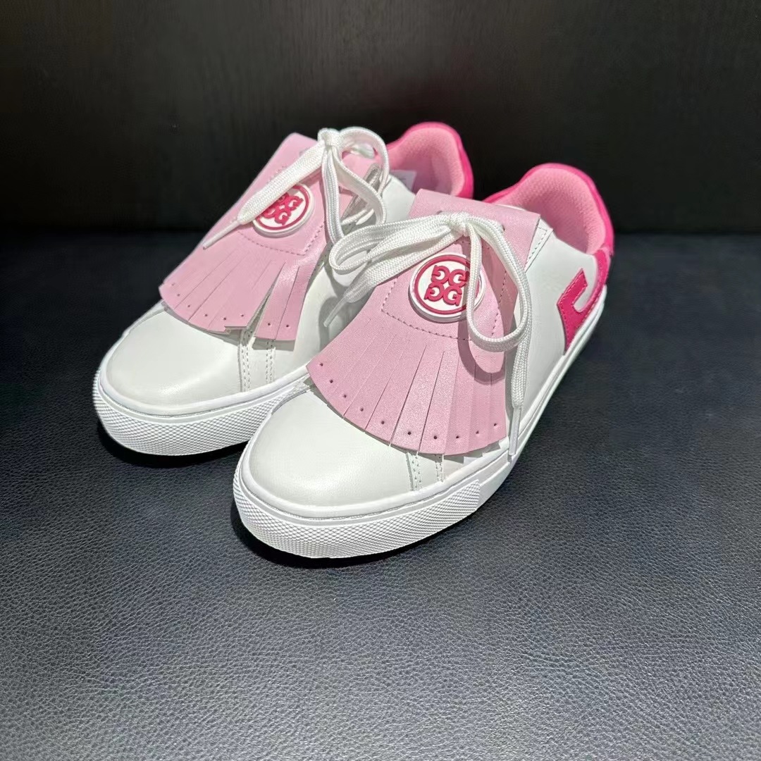 여성을 위한 새로운 한국 오리지널 골프화, 미끄럼 방지 고정 스터드, 방수 태슬 스니커즈, 트렌디