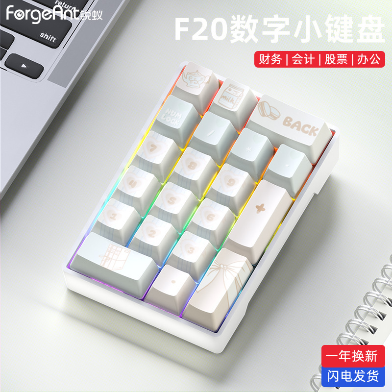 Ruiyi F20 デジタルメカニカルキーパッド有線 20 キーラップトップ外部ミニポータブル財務オフィス|undefined