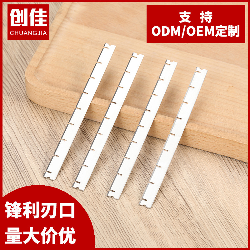 厂家供应长条刀片家用切菜工具420J2单刃厨房切蔬菜水果刀片