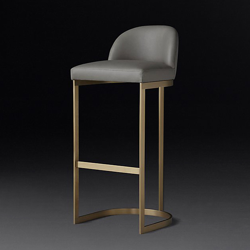 Northern Europe The bar chair household modern Bar stools bar golden Iron art chair Simplicity backrest Stool