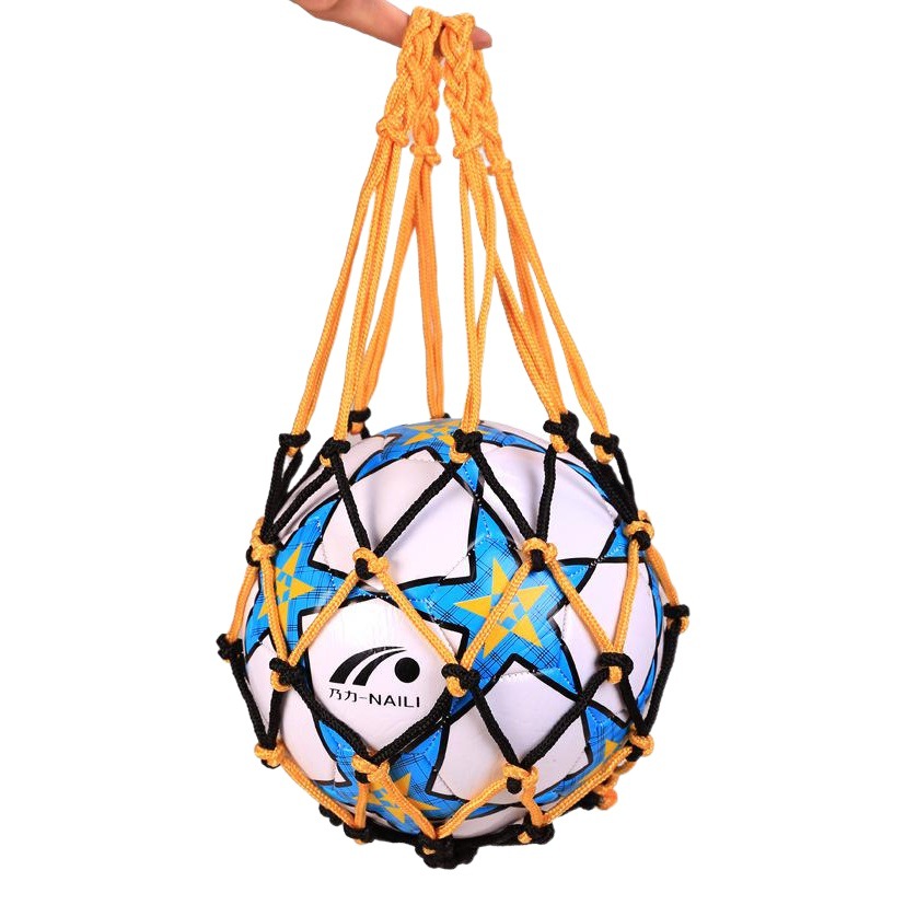 Wholesale football Net pocket basketball volleyball ball storage bag bold durable hand woven small ball pocket single