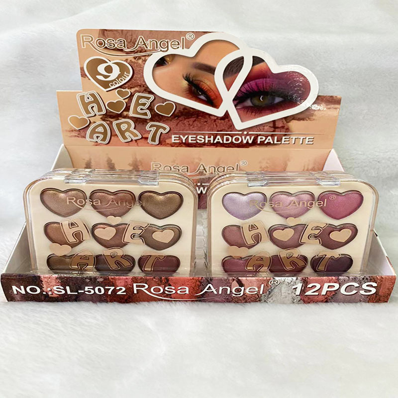 Nuevo transfronterizo Rosa Ángel 9-color resalte sombra de ojos Placa de maquillaje al por mayor Neweyeshadow