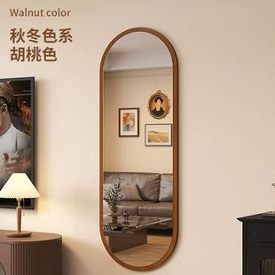 Antique Dressing Full-body Mirror Cyber Popular Wall-hung Ins Style Home Floor Mirror Bedroom Nordic Style Simple Floor Mirror