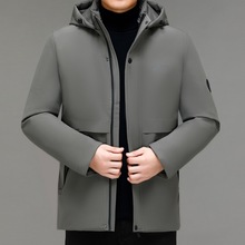 梦特男士棉衣冬季新款潮流宽松可脱卸连帽外套加厚保暖爸爸装棉服