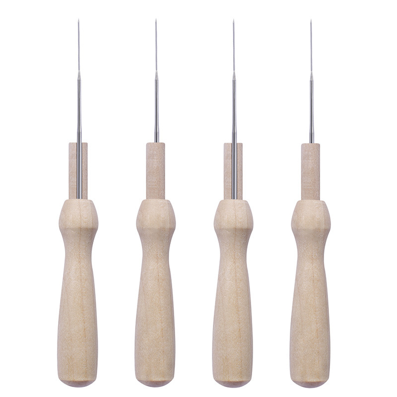 DIY羊毛毡戳戳乐工具--实木手柄 自带细针可换针（木戳）