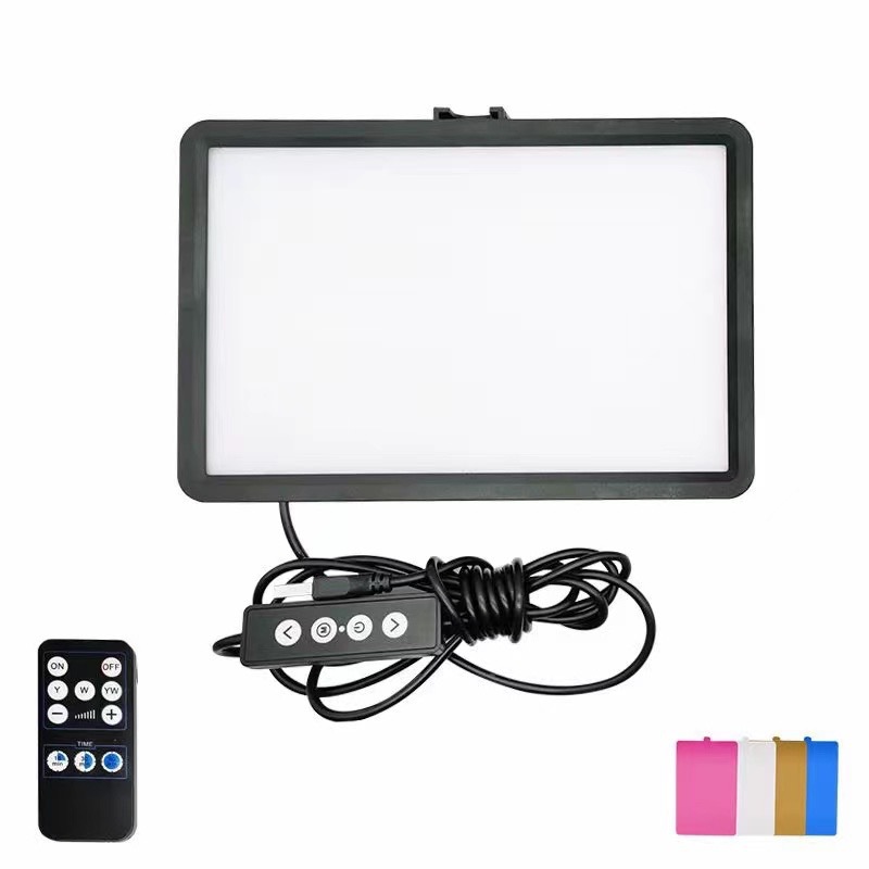 Luz de relleno de fotografía cuadrada pequeña de 6 pulgadas de 8 pulgadas puede agregar Luz de relleno en vivo de grabación de video de fotografía de película de cuatro colores