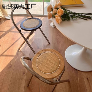 Second-Hand Designer Foldable Chair Home Folding Dining Chair Bedroom Simple Modern Nordic Internet Celebrity Photo Chair