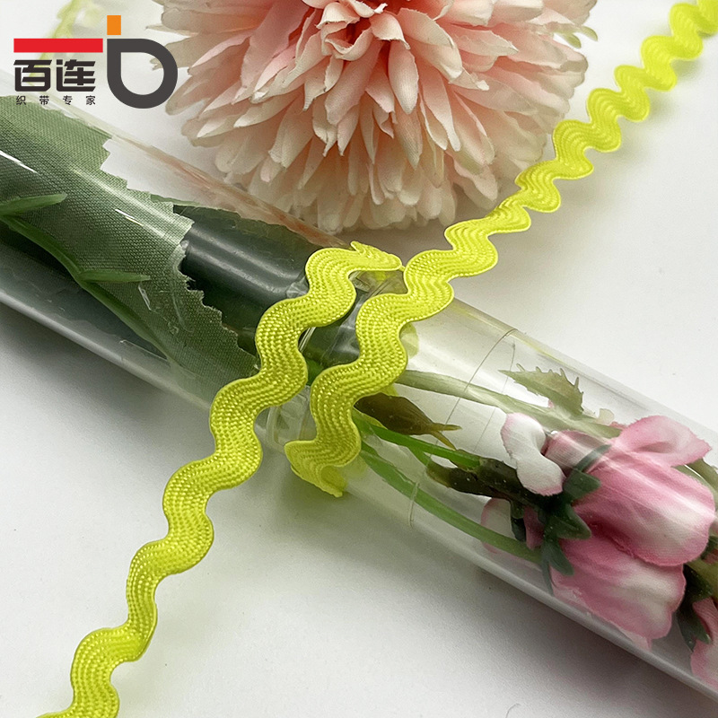 5mm color sólido ondulado en forma de S correas curvas de encaje correas cortinas sombreros ropa para niños vestidos accesorios de boda accesorios de ropa