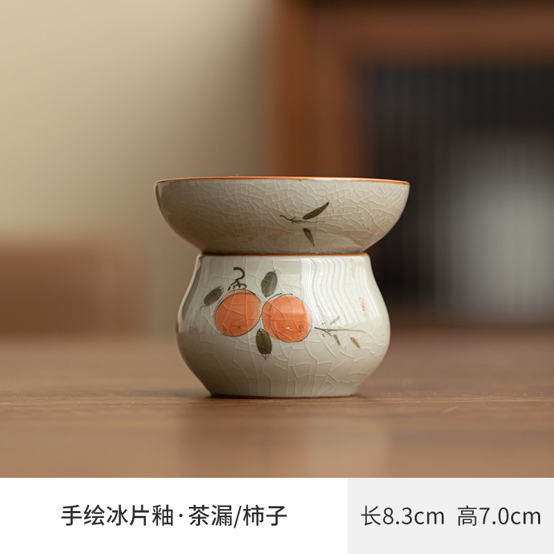 哥窯手描き側は壺蓋碗陶磁器杯個人専用公道杯闘笠杯工夫茶道具杯|undefined