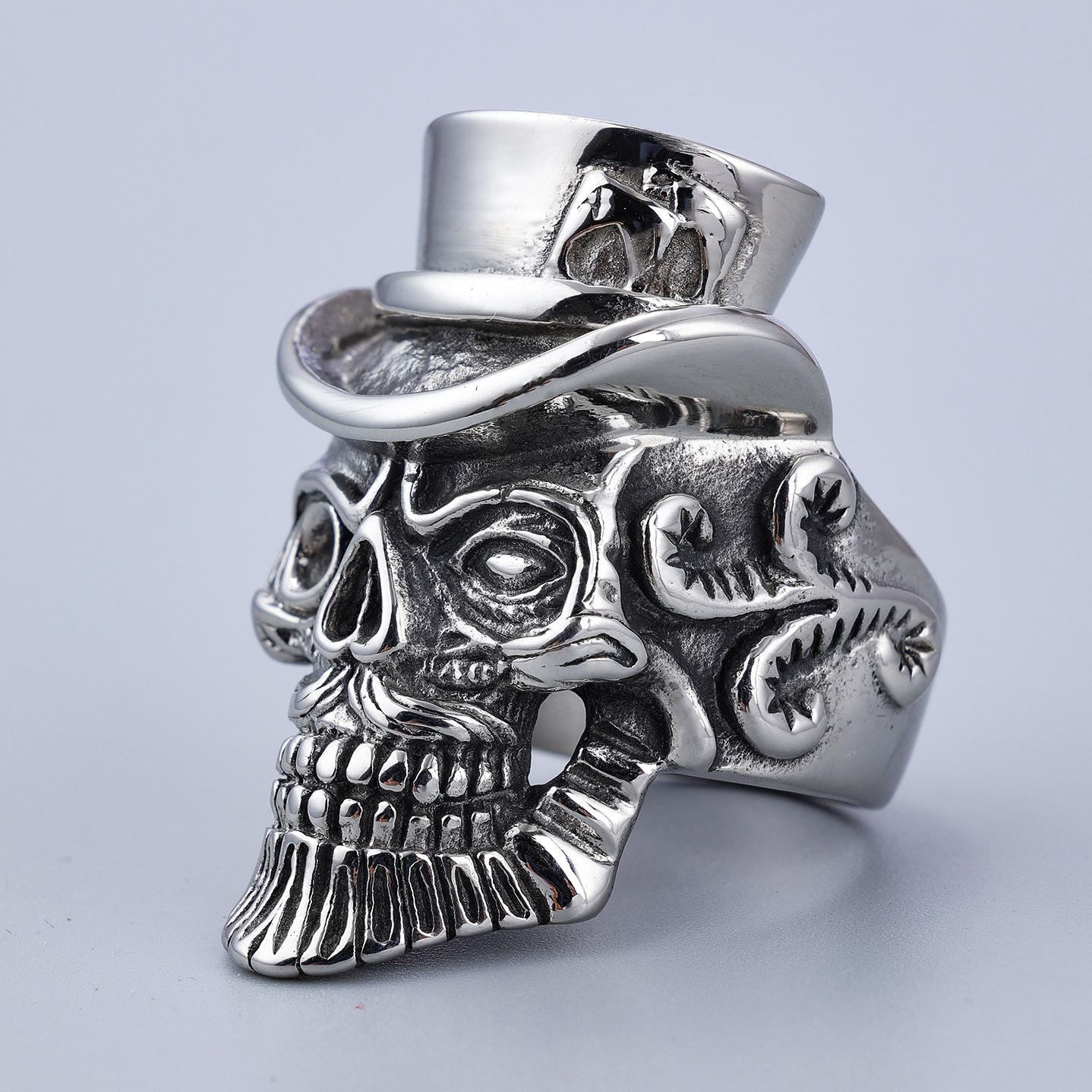 304 Stainless Steel Material Halloween Festival Casual Skull 304 Stainless Steel Plating Halloween Men'S Rings