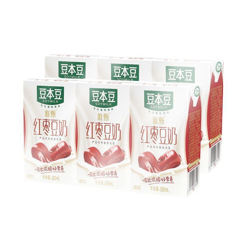豆本豆唯甄豆奶原味谷物红枣250ml*6早餐奶饮料整箱装即食奶囤货|undefined