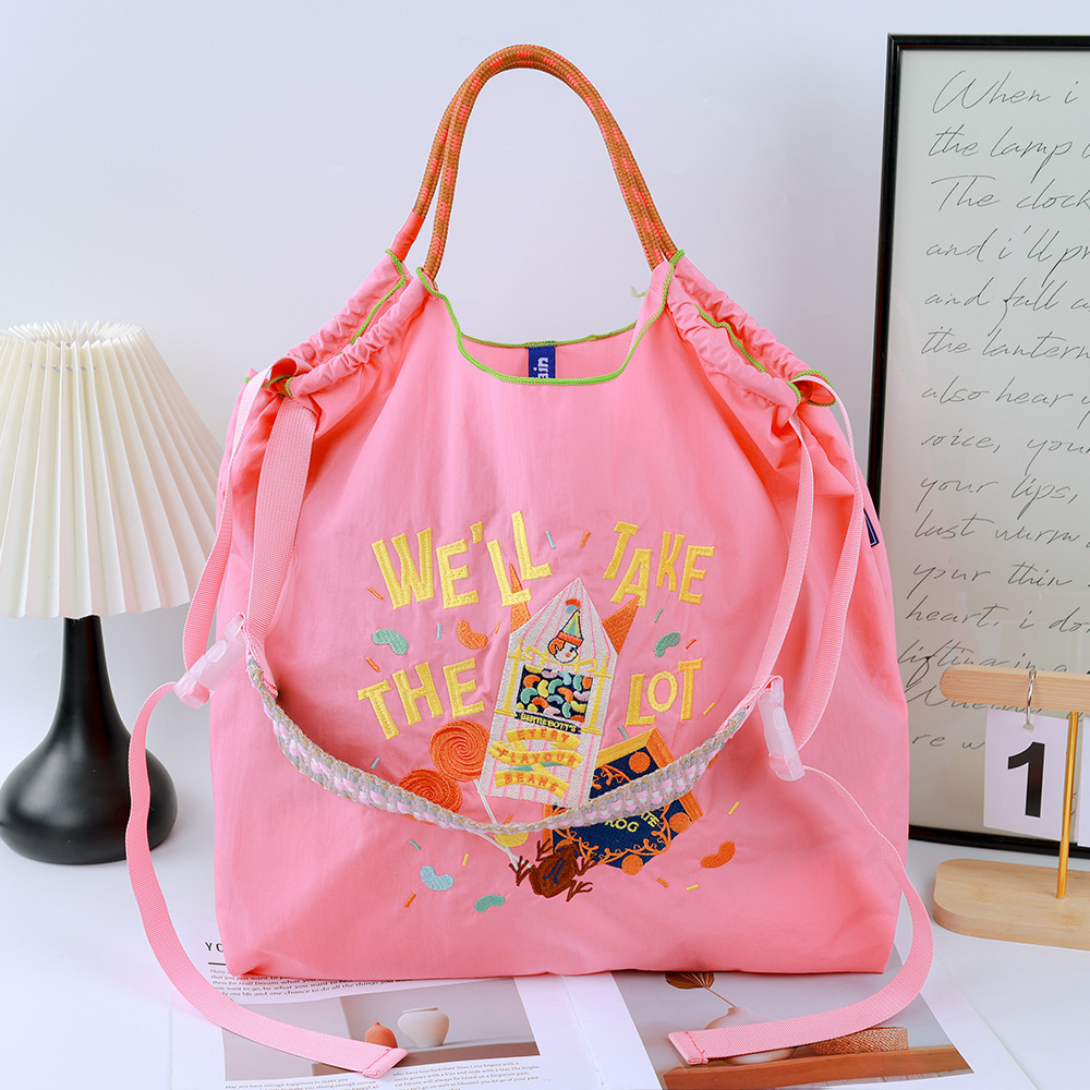 Watermelon Red·Everything + Pink Jacquard Shoulder Strap