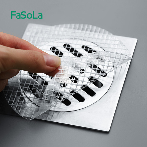 FaSoLa floor drain stickers prevent insects and prevent hair from clogging the bathroom sewer drain outlet disposable filter