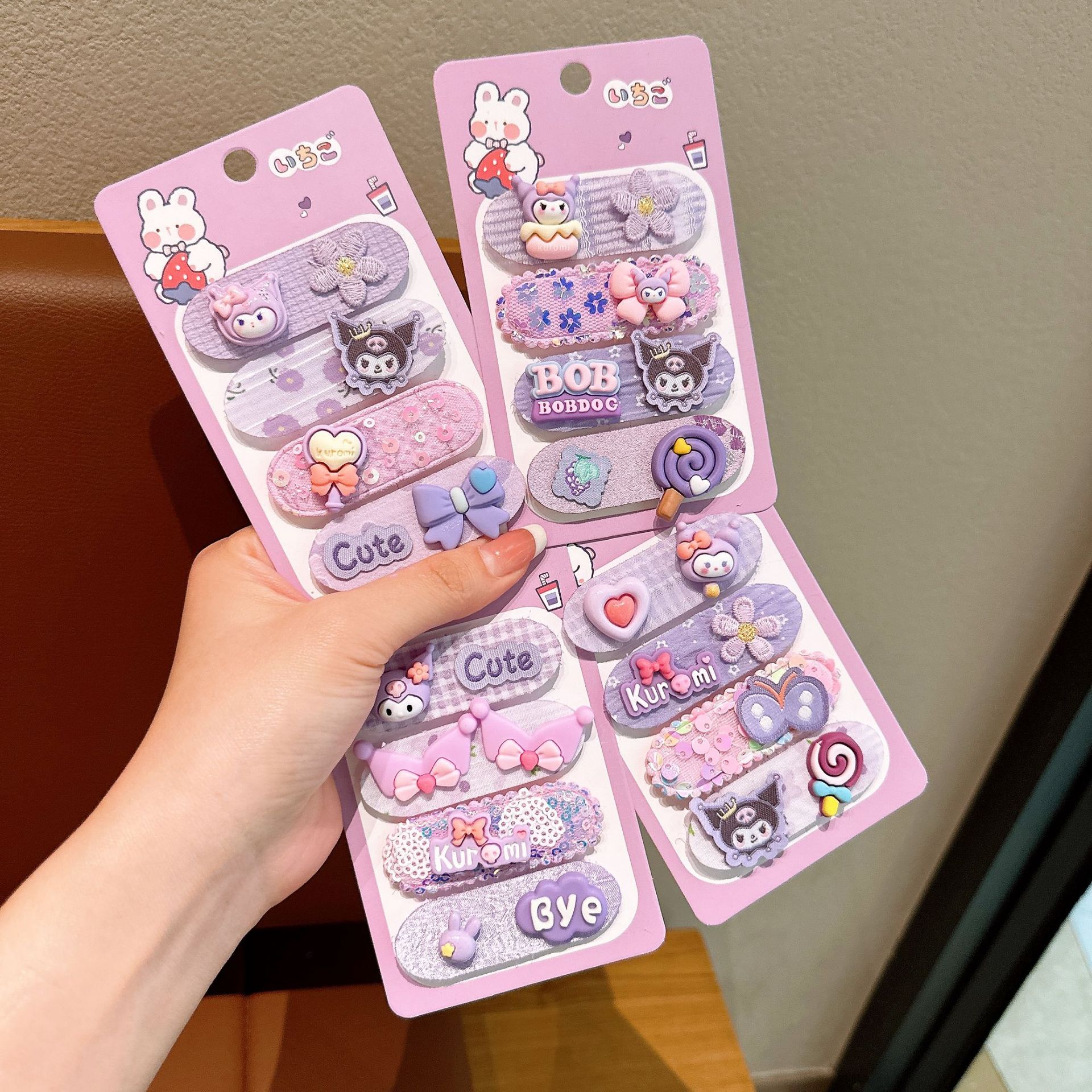 Niños nuevos velcro lindos dibujos animados Sanliou publica Koolomi chica detrás de la cabeza para terminar el pelo