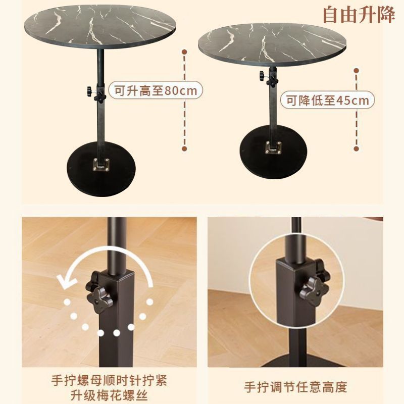 Liftable Small Round Table Home Bedroom Bedside Table Manufacturer Wholesale Modern Simple Balcony Tea Table Living Room Small Coffee Table