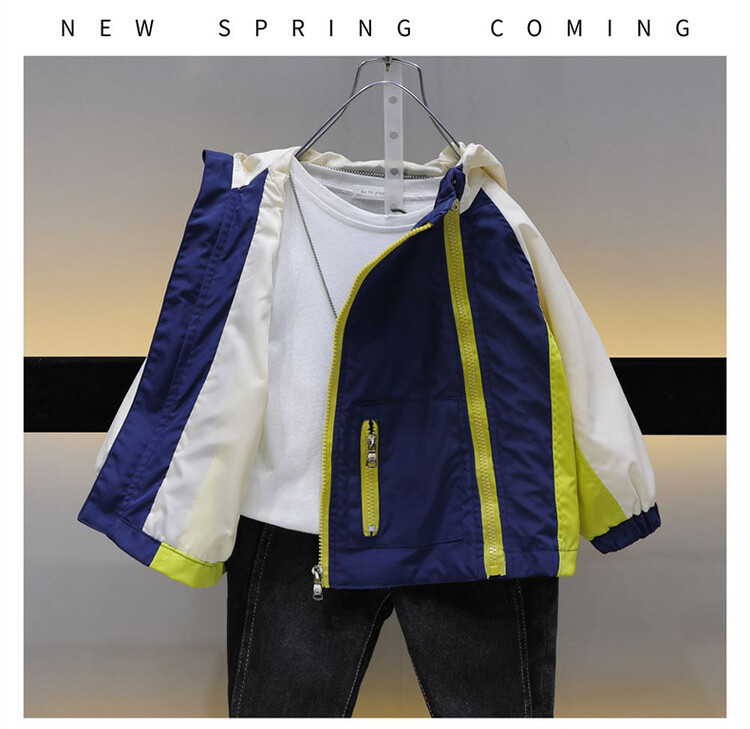 Αγόρια 2325 Διπλό Παλτό με φερμουάρ 2023 Άνοιξη Φθινόπωρο Νέο Παιδικό Όμορφο και Εξατομικευμένο Βρεφικό Ρούχα Αντιανεμικό_voghion.com