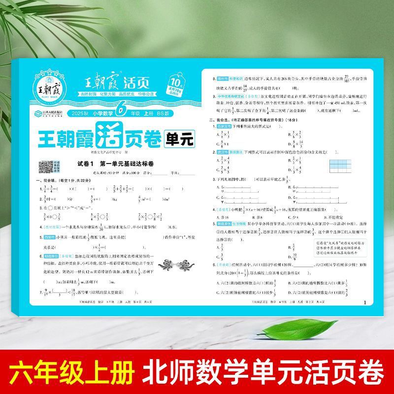 25秋王朝霞单元活页卷一二三四五六年级小学同步试卷任选包邮批发|undefined