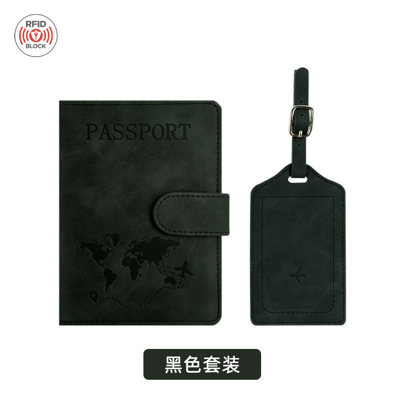 Pu革アンチマグネットパスポートバッグ荷物札セット革盗難防止ブラシrfidパスポートパスポートバッグ現物パスポートカバー|undefined