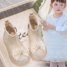 马丁靴女童鞋子小短靴洋气二棉鞋2025年新款秋冬加绒皮靴女孩靴子