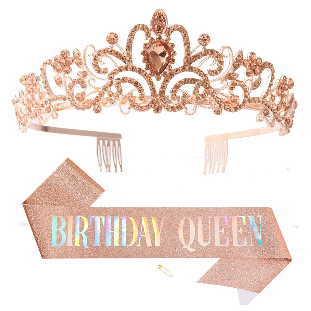 Европейско-американский набор на день рождения: наплечная лента-корона BIRTHDAY QUEEN/GIRL, праздничный набор