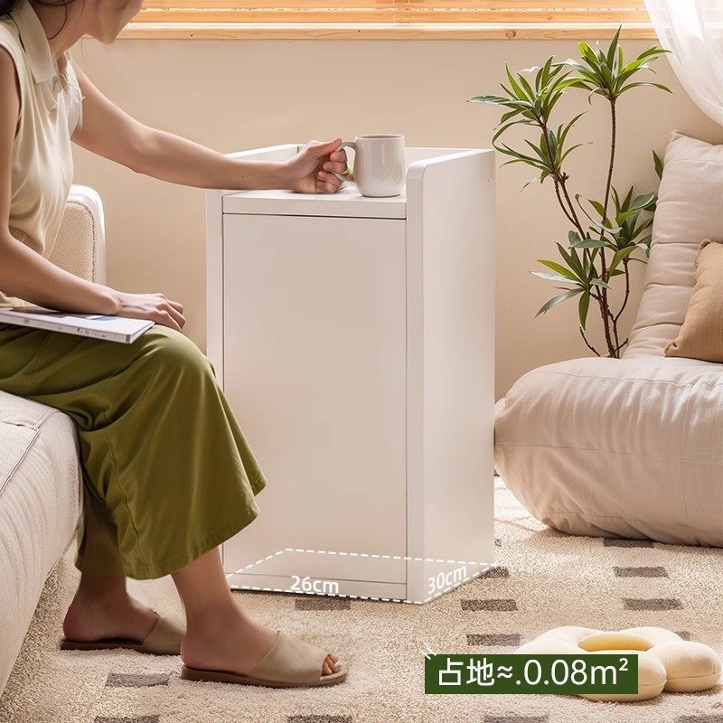 Estante de libro bajo la mesa, estante de almacenamiento de piso simple, pequeño y estrecho, no ocupa espacio, almacenamiento a prueba de polvo bajo la mesa, pequeño gabinete de libros, armario de almacenamiento integrado