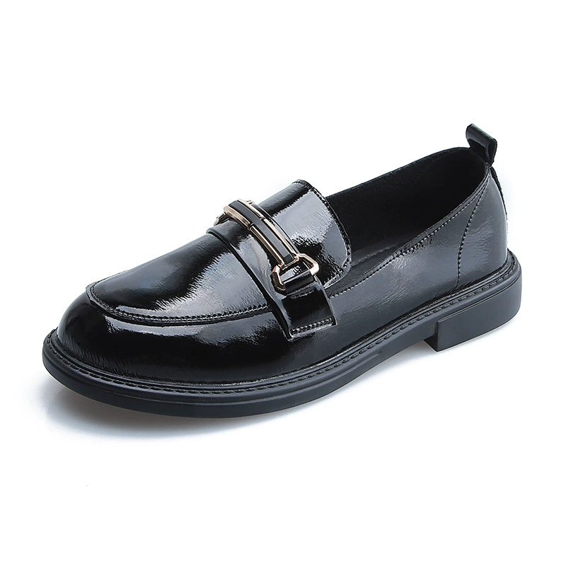 Весенняя loafer, модная черная обувь в английском стиле для кожаной обуви, натуральная кожа, британский стиль