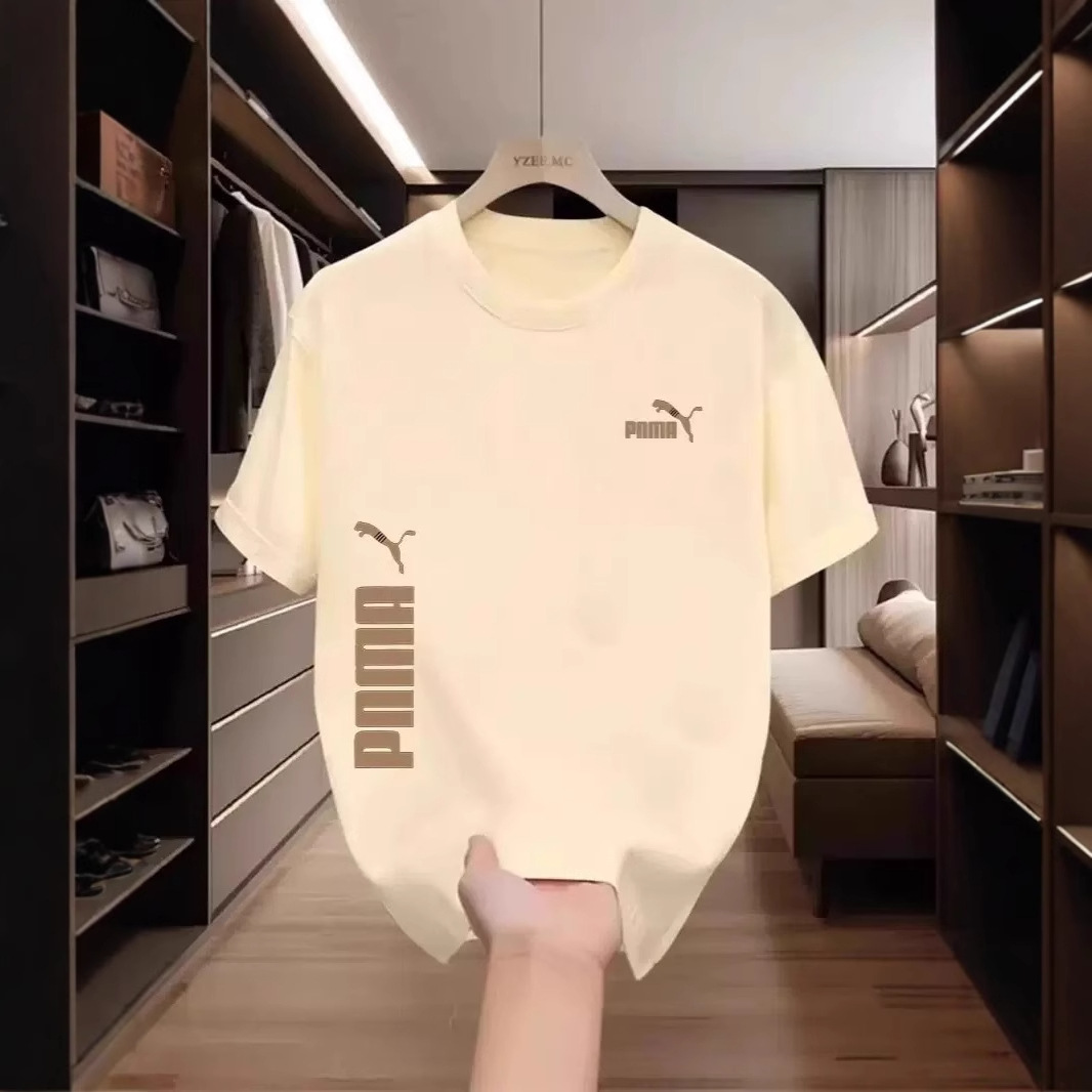 Summer New Short-Sleeved T-Shirt Men's American Heavyweight Trendy Brand Couple Half-Sleeved Tops Loose Casual Round Neck Bottoming Shirt