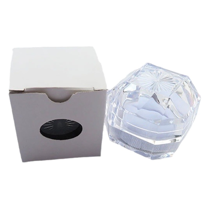 Caja de Almacenamiento de Acrílico Transparente de Fábrica Xuhui para Anillos, Joyas, Empaque de Pastillas, Joyero