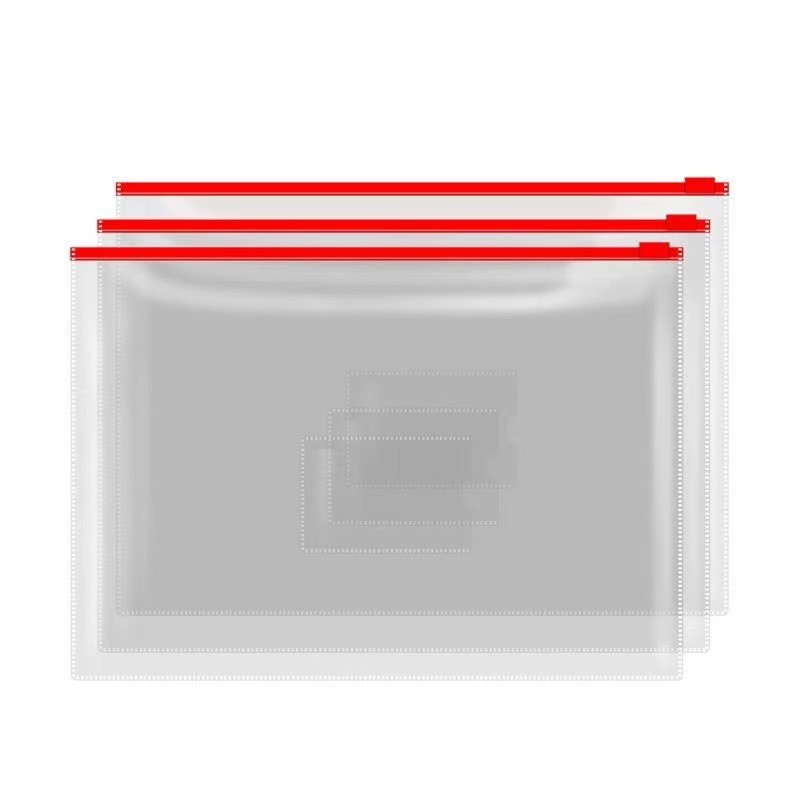 Bolsa de archivos creativa a4 con cremallera transparente bolsa de archivos bolsa de archivos bolsa de exámenes de estudiantes especial bolsa impermeable al por mayor
