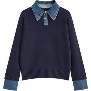M 89729 Loose Polo Collar Knitwear ƴ��ë�� ���R�d�W���羳��