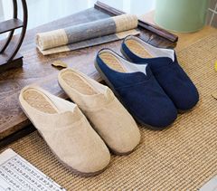 Traditional Ethnic Couple Slippers, Minimalist Linen Handmade Calfskin Soles, Chinese Style, One-Time Shipping, Hanfu Shoes