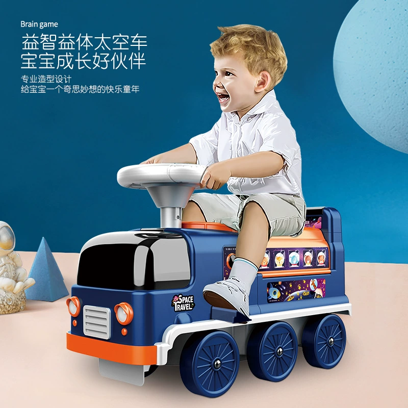 Игрушка со сиденьем, электрический космический автобус, ходунки, полиция