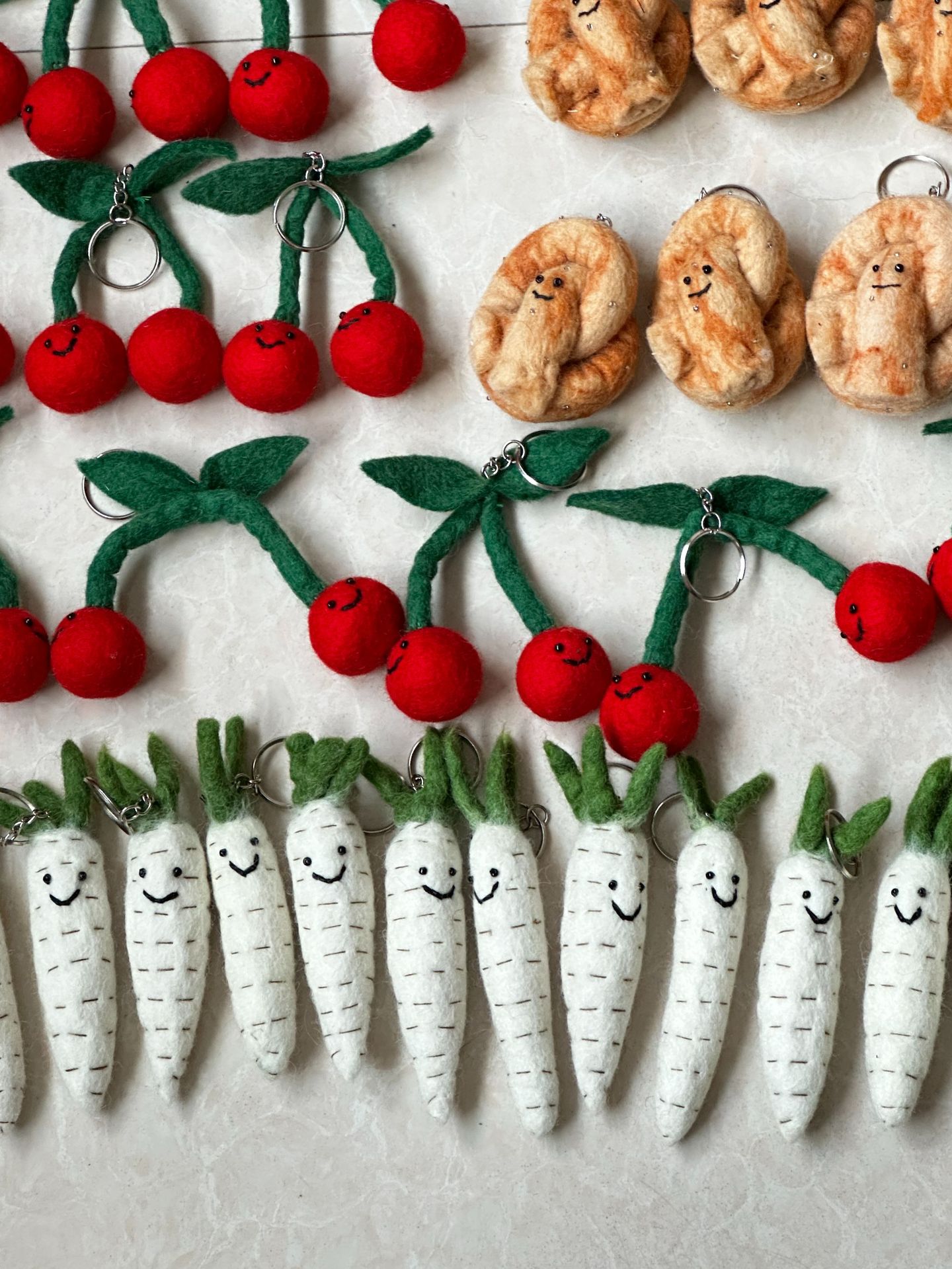 100g Weight Bag Pendant, Keychain Classification 1 Piece Quantity Holiday, Daily Occasion wool felt Material Fruit, Vegetable Pattern Cute Style 1 Piece Cute Fruit Vegetable Wool Felt Bag Pendant Keychain 20