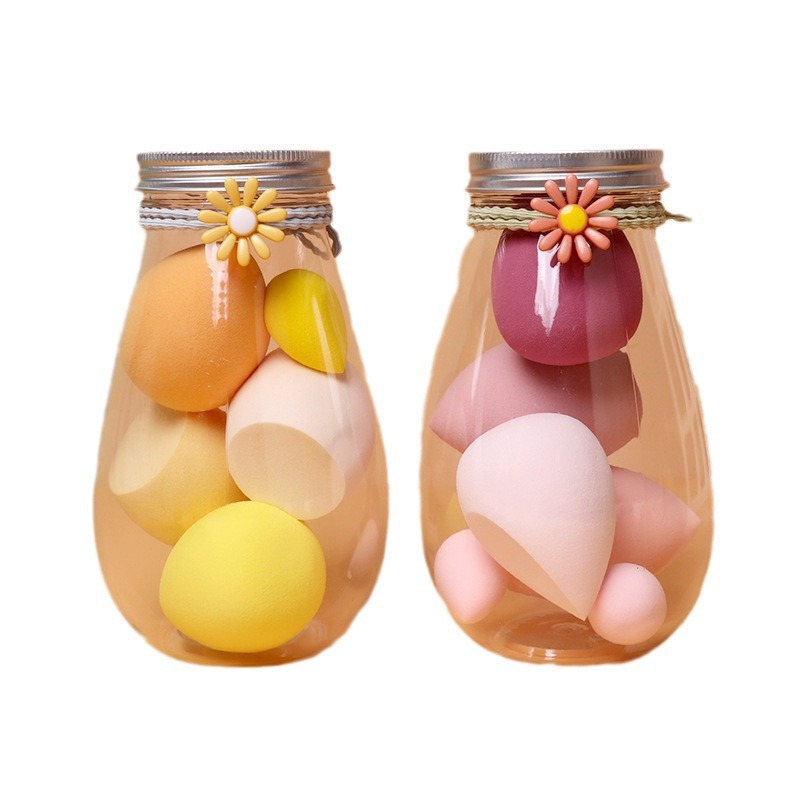 Botella de deriva de celebridades de Internet, dos fines secos y húmedos, sin polvo, huevos de maquillaje de belleza, huevos de maquillaje suave y agradable para la piel, suministro directo de fábrica al por mayor