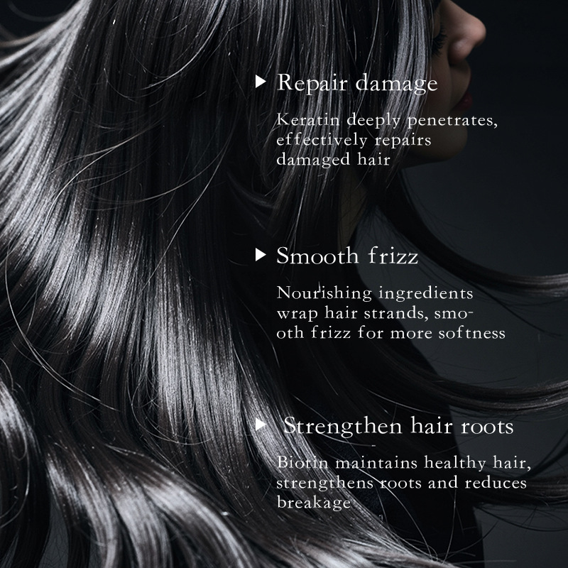 Selección estricta de Filipinas transfronterizas KORMESIC biotina + queratina champú suave cuidado del cabello