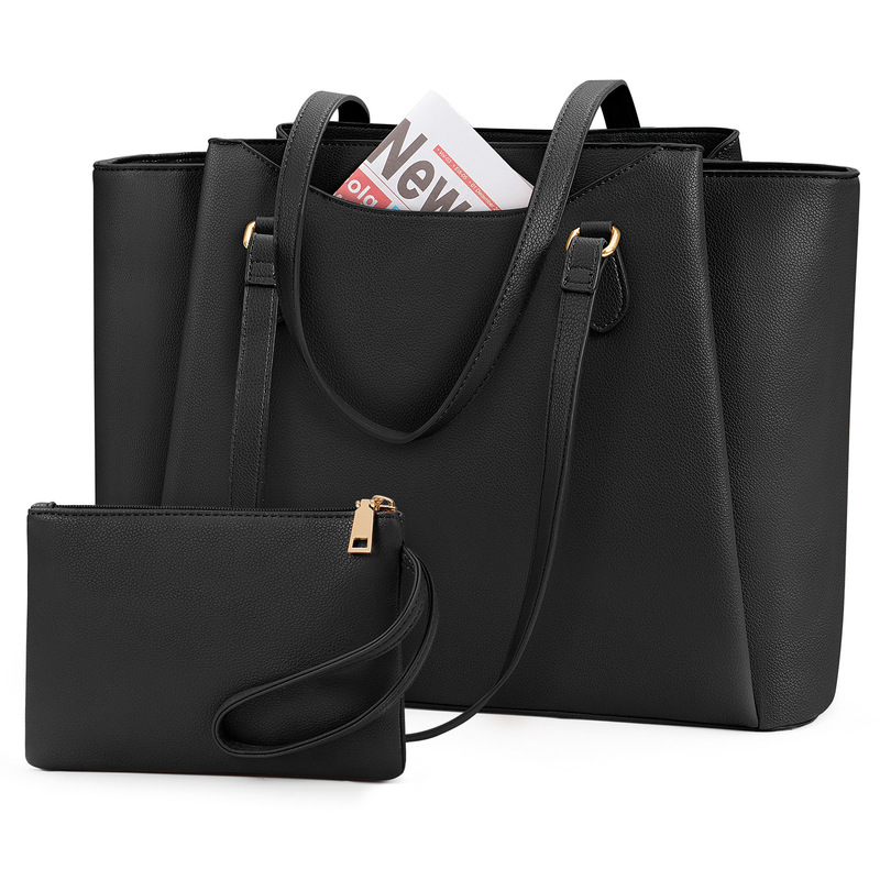 Laptop Bag for Women, 15.6inch Work Handbag, Pu Leather Laptop Briefcase