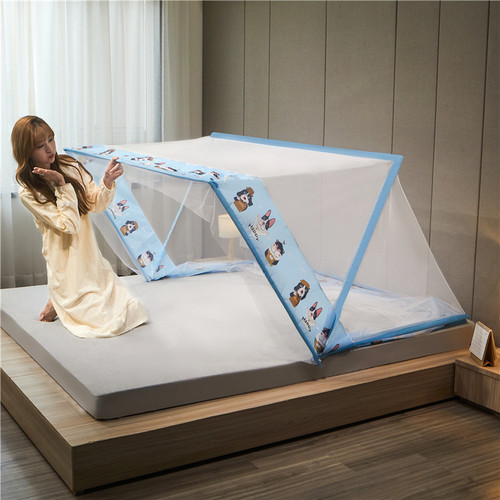 Internet celebrity foldable bottomless mosquito net portable baby mosquito net student dormitory single person can be stored without installation 