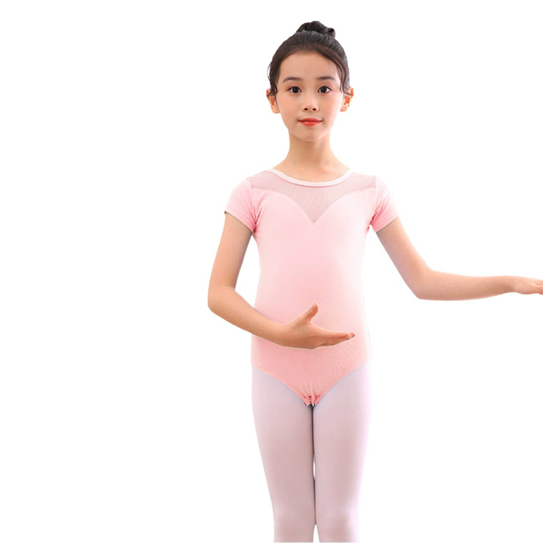 Детская танцевальная одежда, весенне-летняя тренировочная одежда с короткими рукавами для девочек, балетная юбка, китайская танцевальная одежда для девочек, балетная юбка, гимнастическая одежда