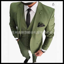 新款男士西装结婚新郎伴郎男士婚礼礼服舞会礼服商务西装外贸跨境